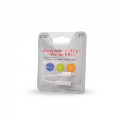 SAVIO AUDIO ADAPTER USB TYPE C 3.1 (M) TO JACK 3.5MM (F) WHITE